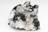Quartz Crystals On Sparkling Bladed Hematite - Lechang Mine #226002-1